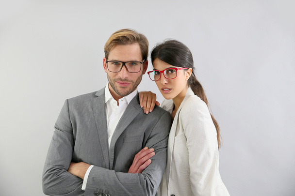 Business couple standing - Fotó, kép