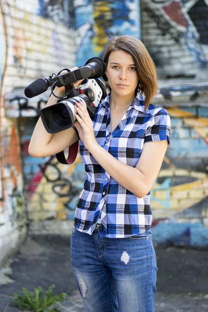 girl reporter - Photo, Image
