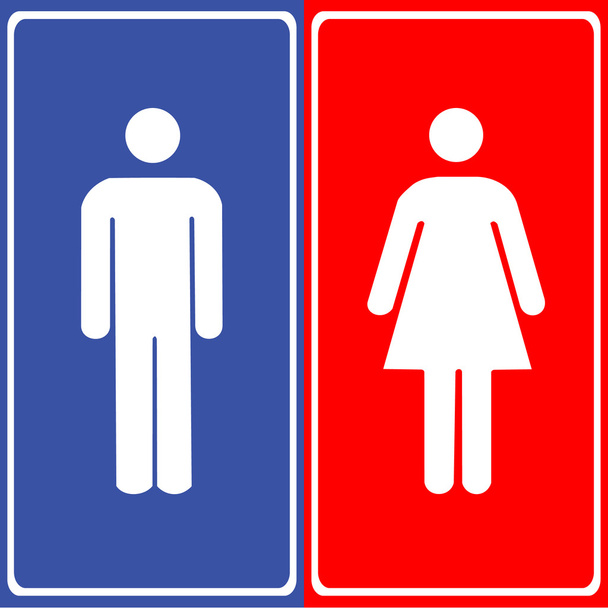Uomini e donne WC segno grande per qualsiasi uso. Vettore EPS10
. - Vettoriali, immagini