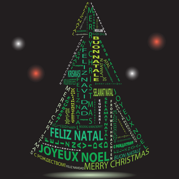 merry christmas fir tree - Vector, Image
