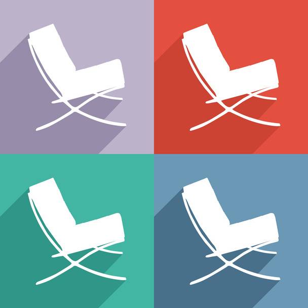 chair icons set great for any use. Vector EPS10. - Vector, Image