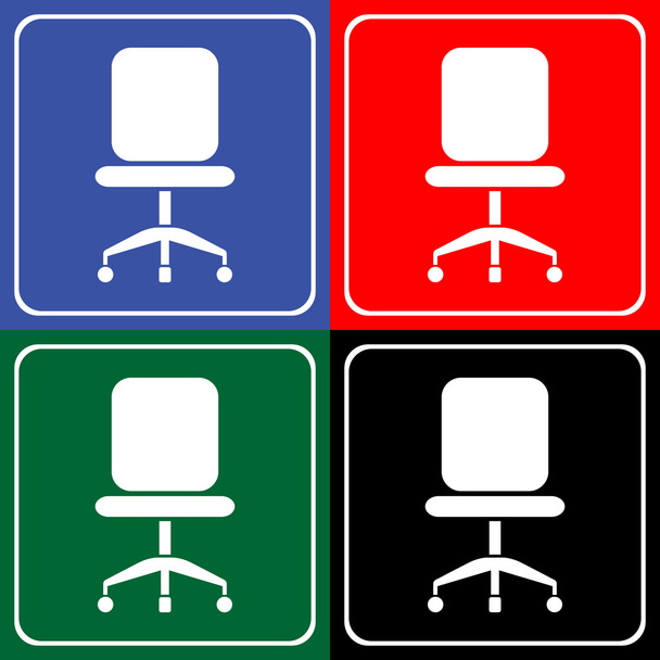 Sandalye simgeleri herhangi bir kullanım için büyük ayarlayın. Vektör Eps10. - Vektör, Görsel