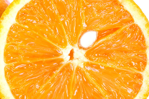 Gros plan de la tranche d'orange
 - Photo, image