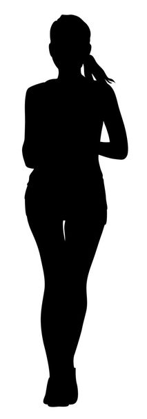 Běžící žena silueta - Vektor, obrázek