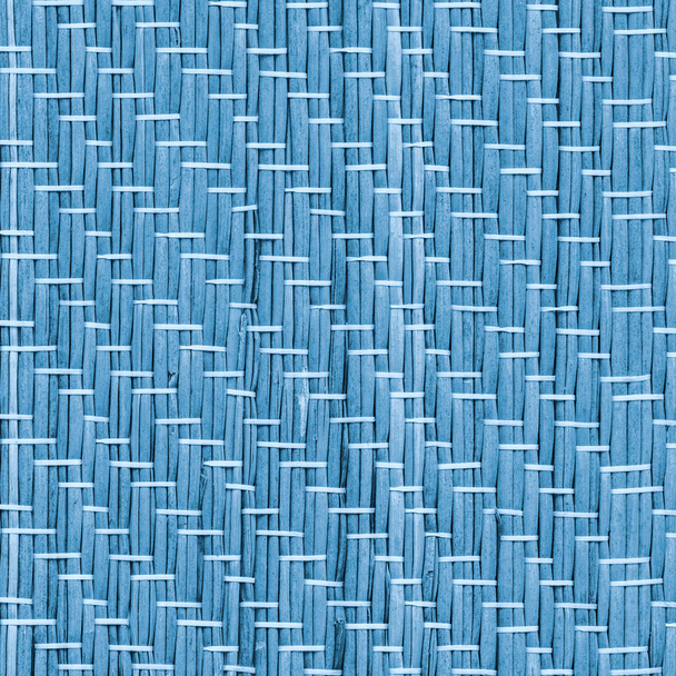 Stro placemat gebleekt en gekleurd poeder lichtblauw vignet Grunge textuur monster - Foto, afbeelding