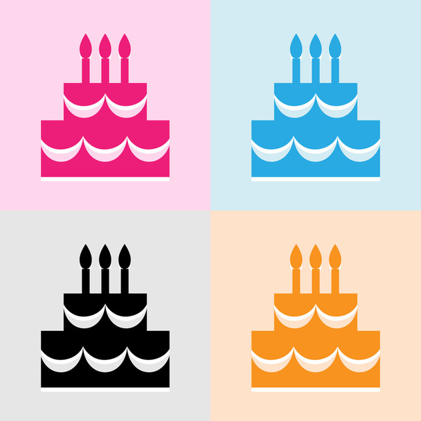 Los iconos de la torta de cumpleaños son ideales para cualquier uso. Vector EPS10
. - Vector, Imagen