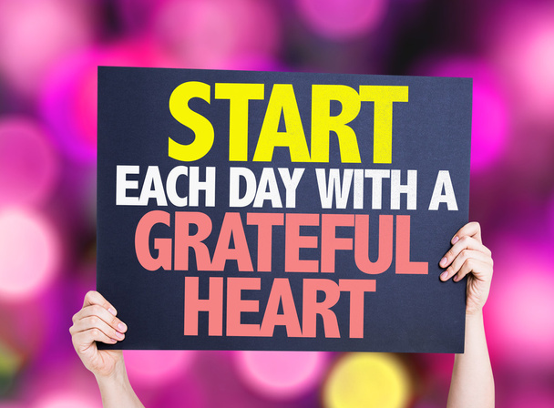 Begin elke dag met een dankbaar hart - Foto, afbeelding