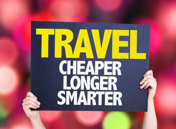 Travel Cheaper Longer Smarter card - Photo, Image