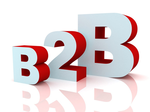 3d b2b червоні та сині літери на білому тлі
 - Фото, зображення
