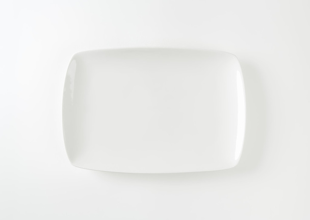 Rectangle white porcelain plate - Photo, Image