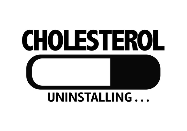 Balkenladen mit dem Text: Cholesterin - Foto, Bild