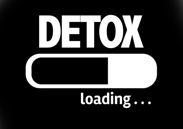 Φόρτωση μπαρ με το κείμενο: Detox - Φωτογραφία, εικόνα