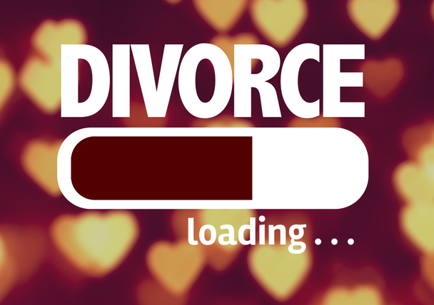 Bar yükleme metin ile: boşanma - Fotoğraf, Görsel