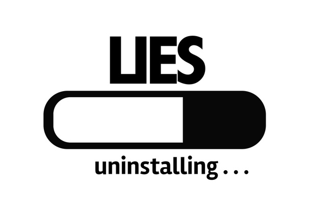 Bar Uninstalling with the text: Lies - Photo, Image