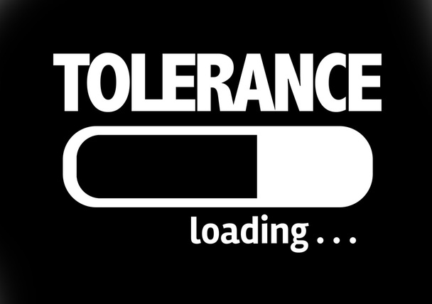 Pasek ładowania z tekstem: tolerancja - Zdjęcie, obraz