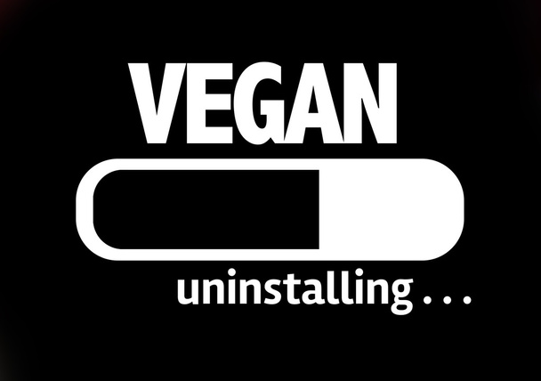Bar Disinstallazione con il testo: Vegan
 - Foto, immagini
