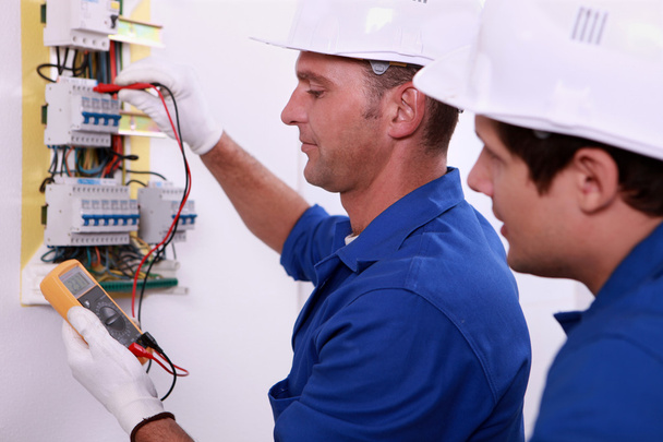 Electrical inspectors at work - Zdjęcie, obraz