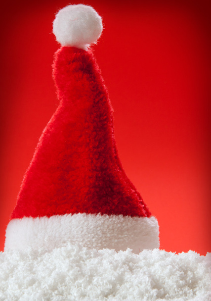 Red  Christmas hats. - Photo, Image