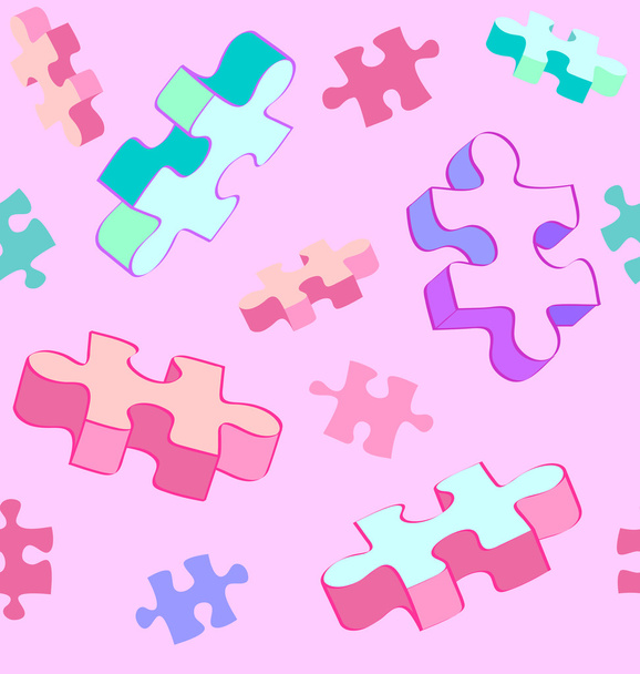 Modello di autismo puzzle rotolamento senza soluzione di continuità
 - Vettoriali, immagini