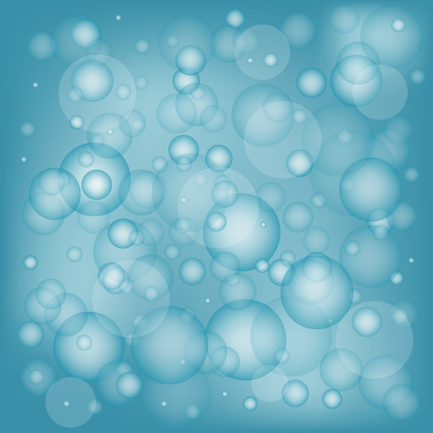 blue bubbles background, vector - Vector, Image