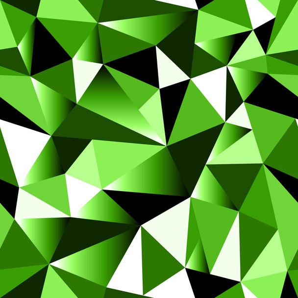 Abstract green gradient geometric rumpled triangular seamless low poly style background - Zdjęcie, obraz