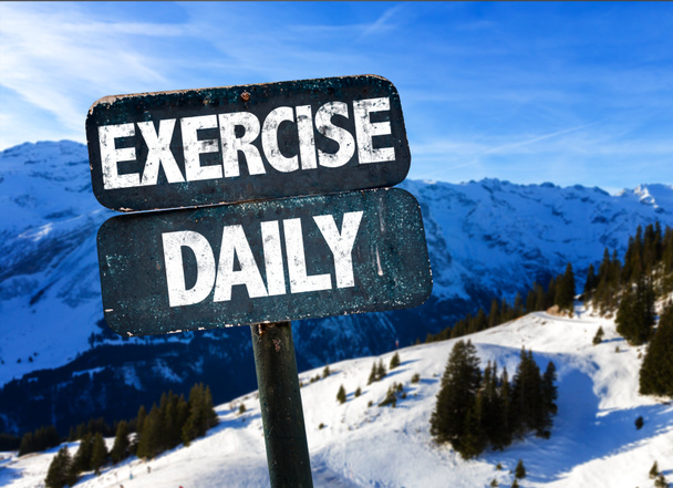 Exercise Daily sign - Photo, Image