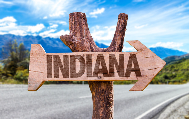 Indiana houten teken - Foto, afbeelding