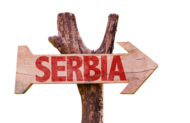 Sırbistan ahşap işareti - Fotoğraf, Görsel