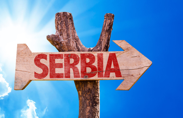 Serbia-Holzschild - Foto, Bild