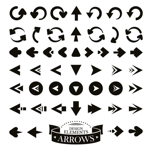 Set of different arrow icons - Vector, Image