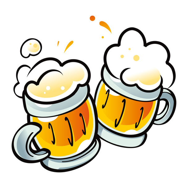 Cerveza Tazas beber alcohol fiesta pub
 - Vector, imagen