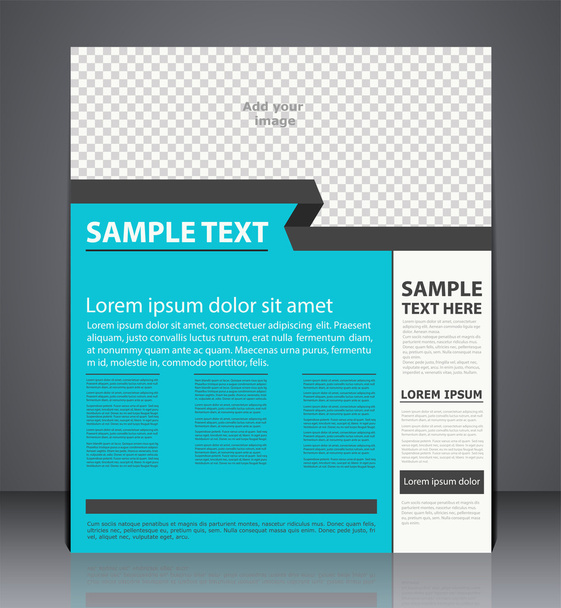 Vector business brochure flyer design, layout cover design in bl - Vecteur, image