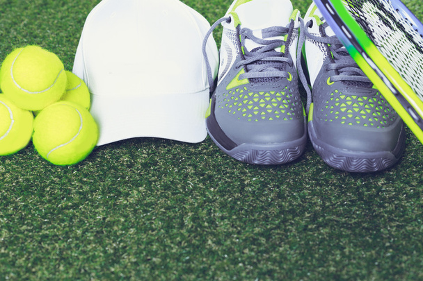 shoes and tennis objects - Foto, Imagen