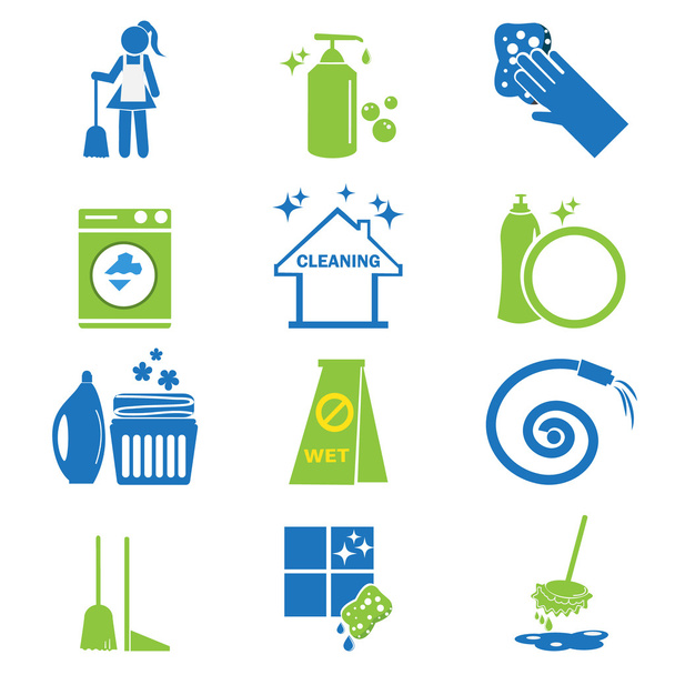 cleaning icon set - Vector, Image