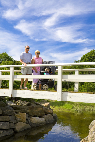 Grandparents on a bridge - Photo, Image