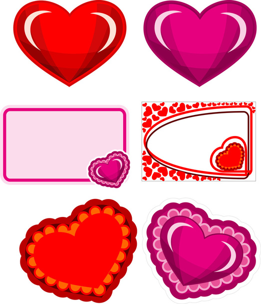 Valentine hearts set - Vector, Image
