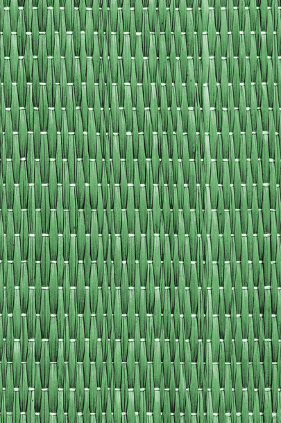 Stro placemat gebleekt en gekleurd bleke groene Grunge textuur monster - Foto, afbeelding