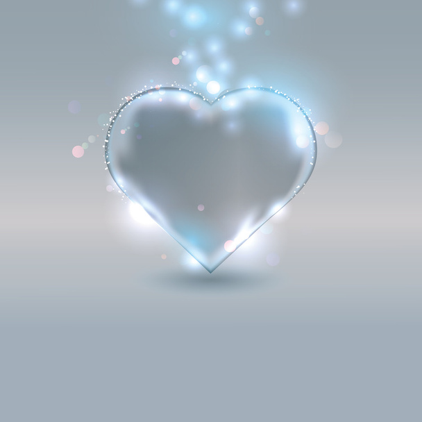 Heart made of glass - Vector, imagen