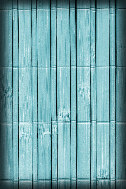 Bambu hasır ağartılmış ve lekeli soluk mavi Vignette Grunge doku örneği - Fotoğraf, Görsel