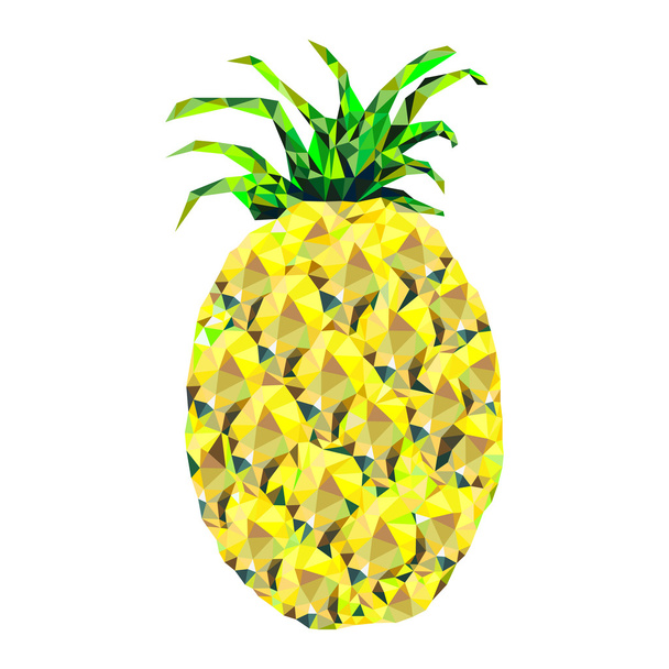 Abstracte ananas driehoeken geïsoleerd op witte achtergrond, - Vector, afbeelding