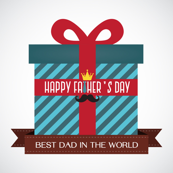 Happy Father's Day - cadeau voor papa - Vector, afbeelding