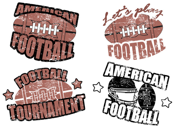 Amerikkalainen jalkapallo postimerkkejä
 - Vektori, kuva