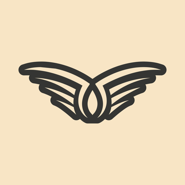Byt v černé a bílé mobilní aplikace Orlí křídla - Vektor, obrázek