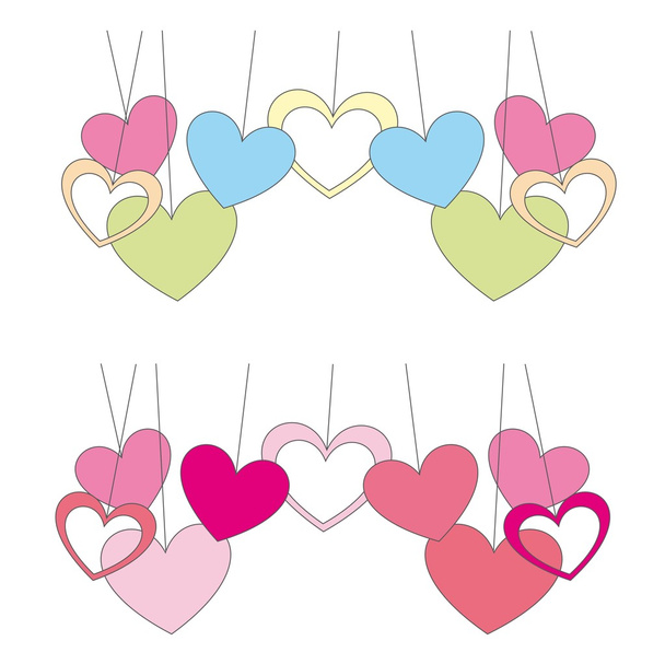 cute hearts - Vektor, kép