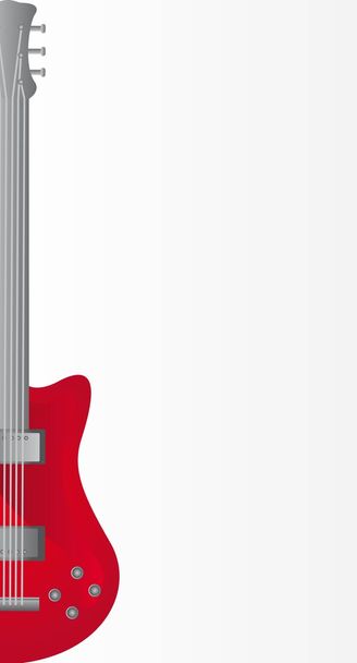 赤のエレク トリック ギター - ベクター画像
