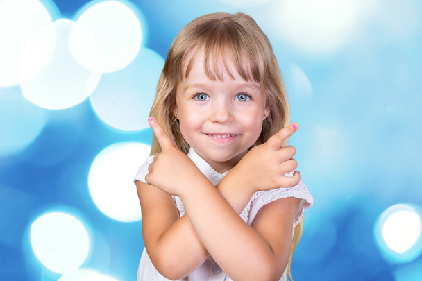 Happy little smilling girl - Фото, изображение