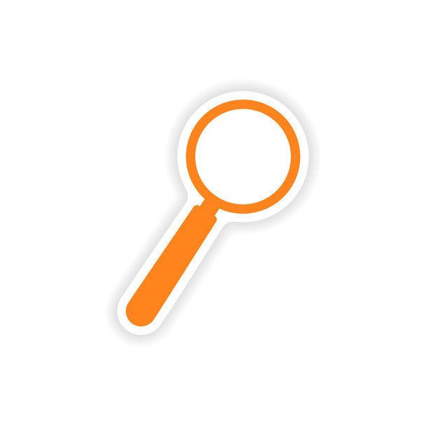 icon sticker realistic design on paper magnifying glass - Vector, Image