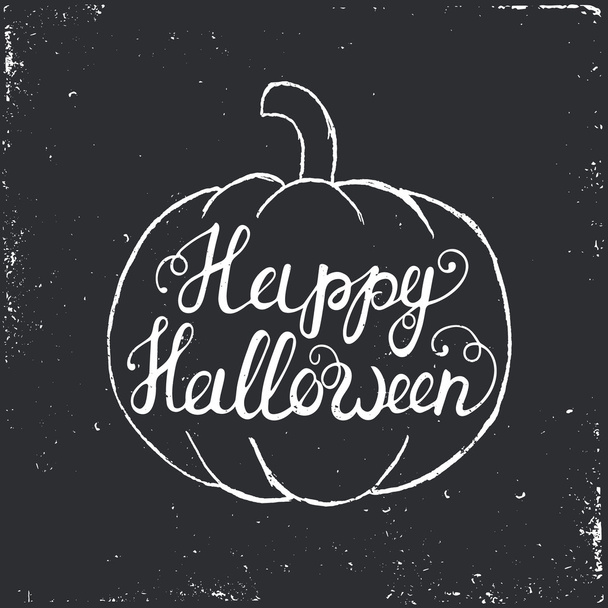 Happy Halloween Typographical Background - Vector, afbeelding
