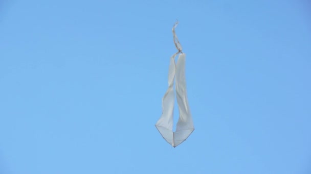 White kite flying - Footage, Video