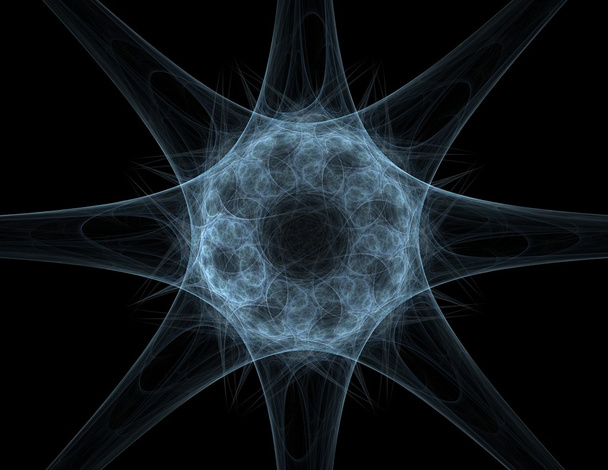фрактальный радиальный узор на предмет науки, техники и дизайна - Фото, изображение